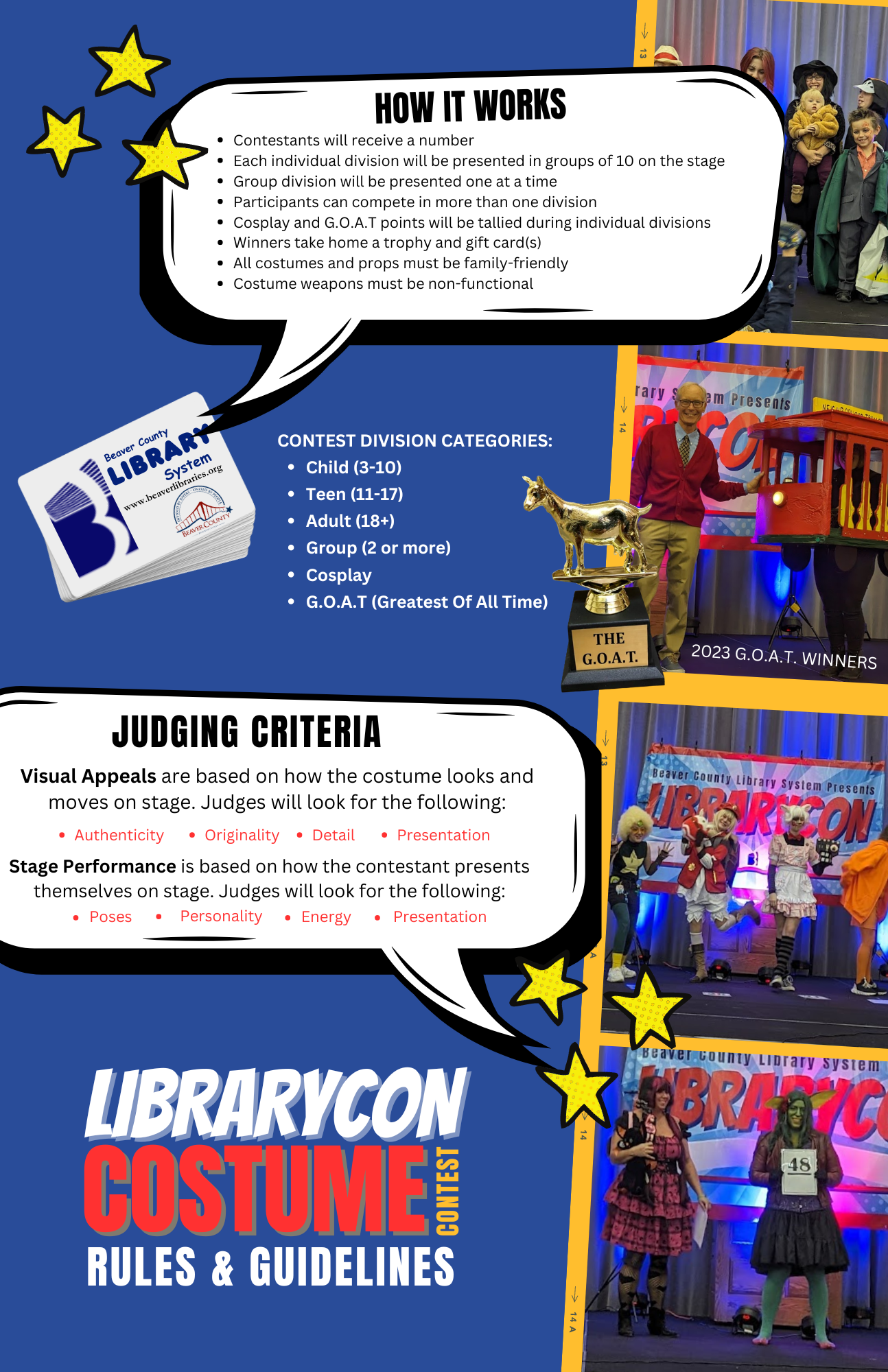 LibraryCON costume contest rules and guidelines