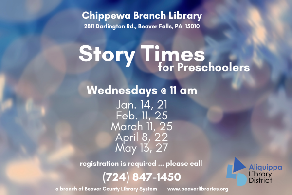 Story Times for Preschoolers @ Chippewa Library