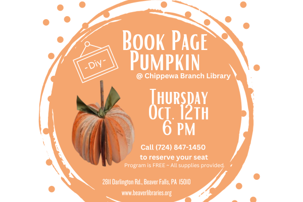 DIY Night Book Page Pumpkin
