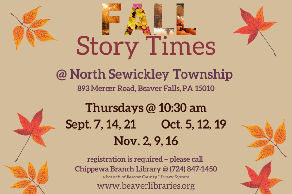 Fall Story Time at North Sewickley Township